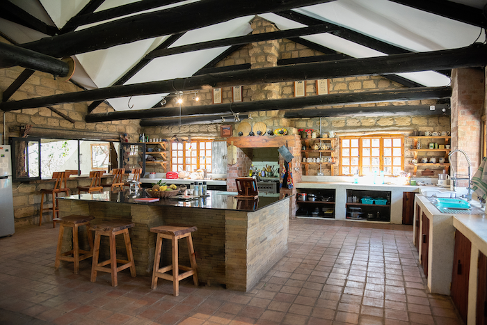  the kitchen is in the main house.