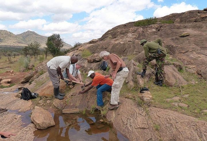 Steve and the National Museum herpetologists collecting on Laikipia