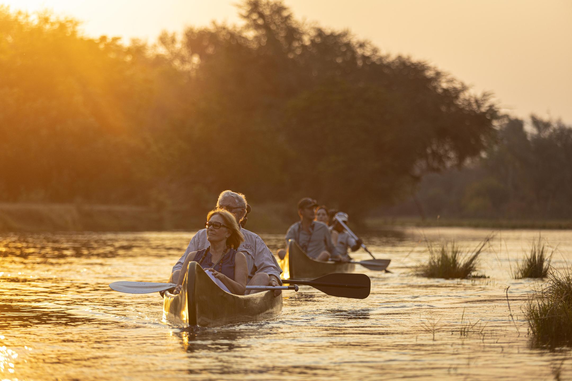 Sunset canoe trip